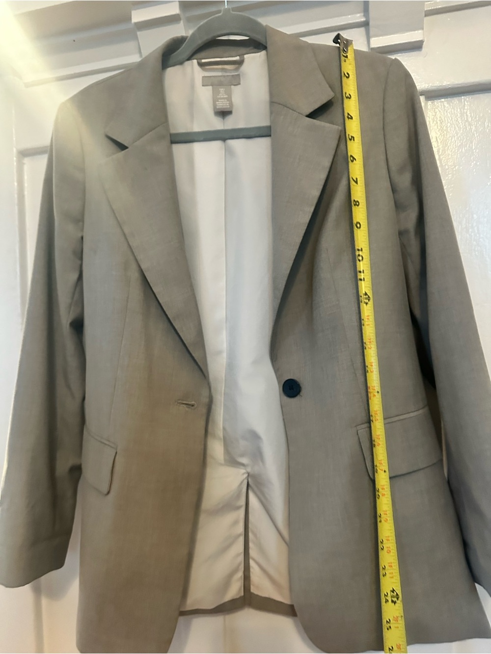H&M Light Gray Tailored Single-Button Blazer - Picture 4 of 5